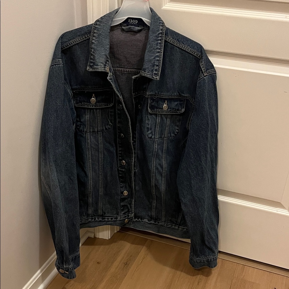 Izod Men's Dark Blue Denim Jacket